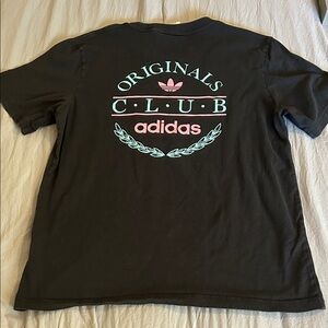 Adidas Originals Club Tee in Black with Pink and Mint